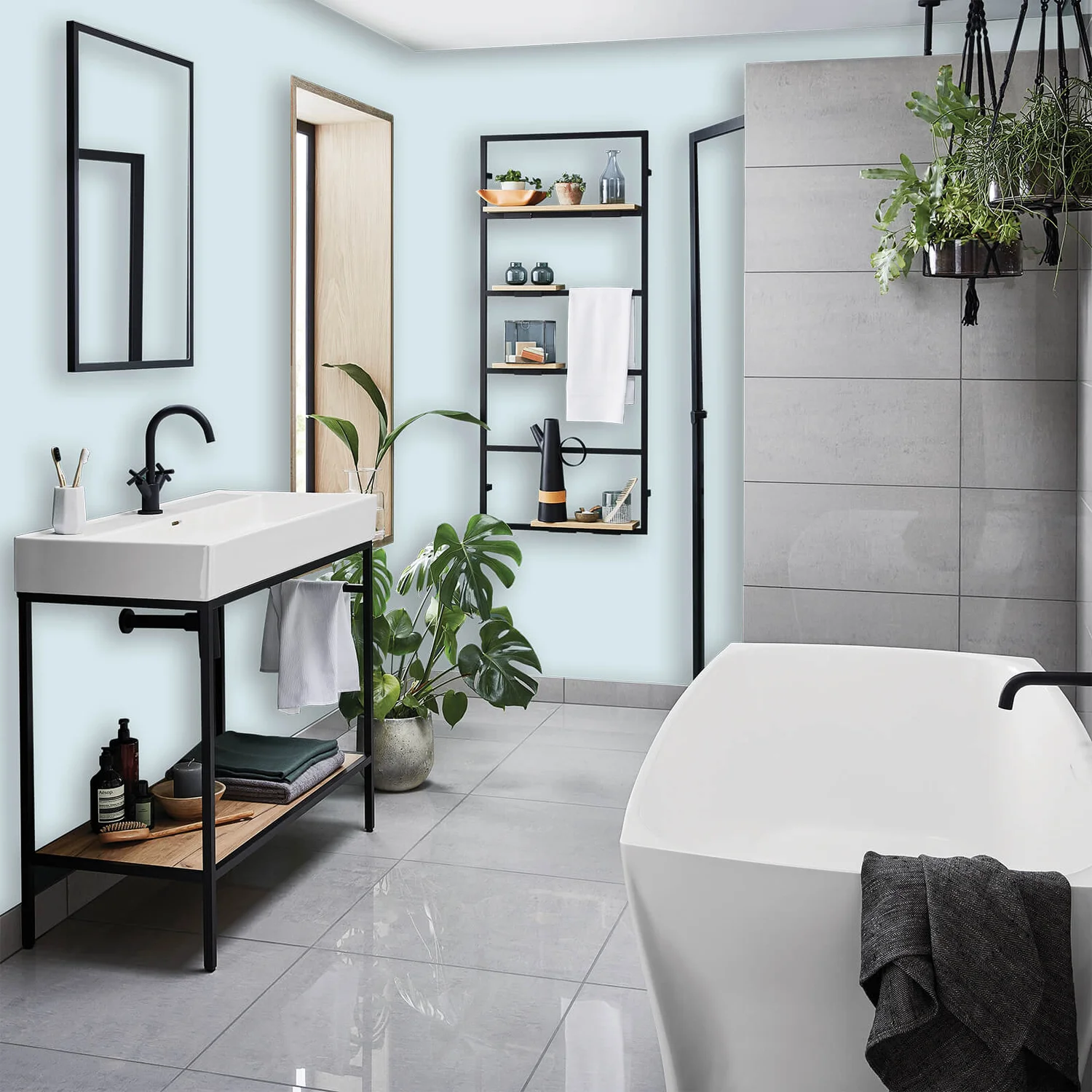 Homebase Bathroom Mid Sheen Paint - Blue Dolphin 2.5L 5 Homebase Bathroom Mid Sheen Paint - Blue Dolphin 2.5L - Image 3