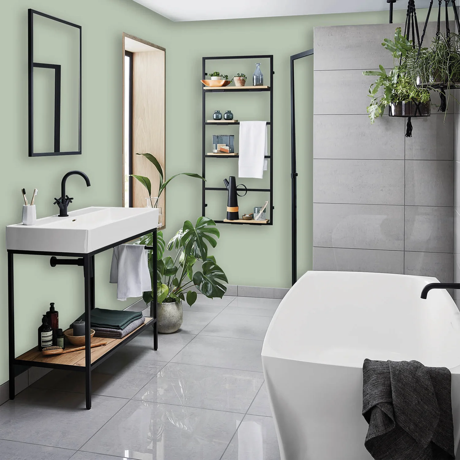 Homebase Bathroom Mid Sheen Paint - Fresh Herb 2.5L 5 Homebase Bathroom Mid Sheen Paint - Fresh Herb 2.5L - Image 3