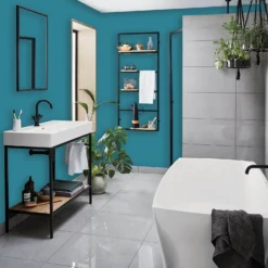 Homebase Bathroom Mid Sheen Paint - Teal 2.5L -Laura Paint Shop 12832694 5434832978933286