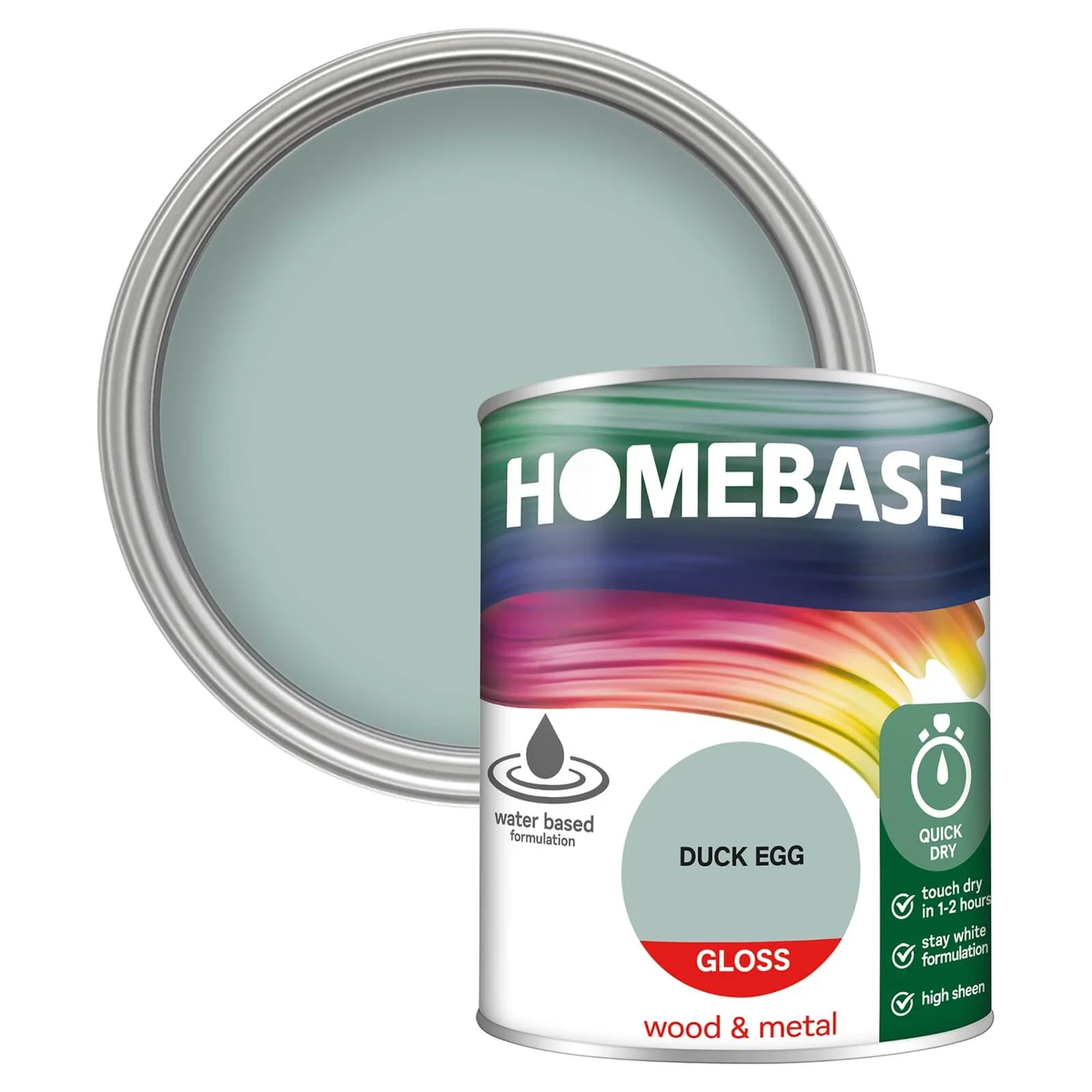 Homebase Interior Quick Dry Gloss Paint Duck Egg - 750ml 3 Homebase Interior Quick Dry Gloss Paint Duck Egg - 750ml