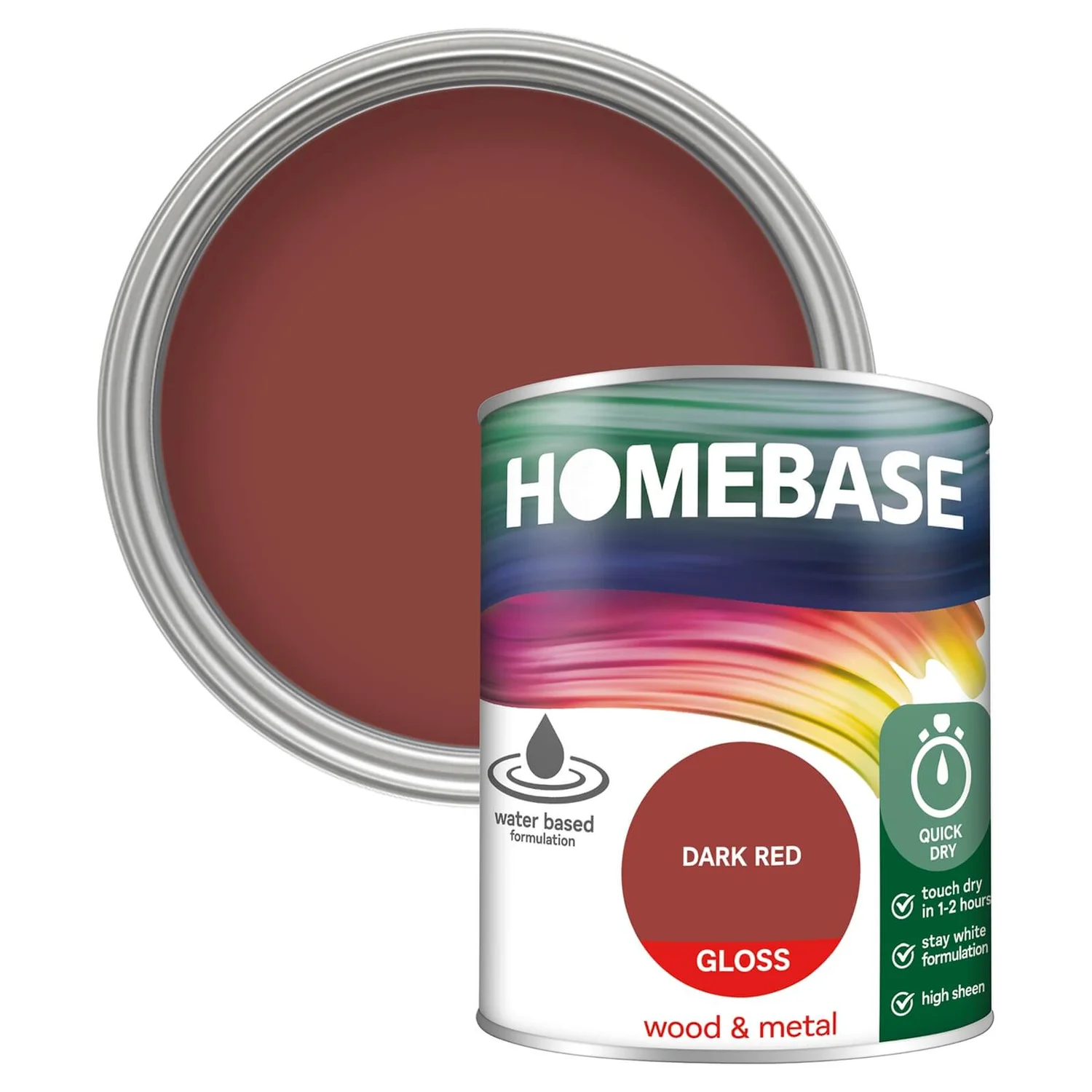 Homebase Interior Quick Dry Gloss Paint Dark Red - 750ml 3 Homebase Interior Quick Dry Gloss Paint Dark Red - 750ml