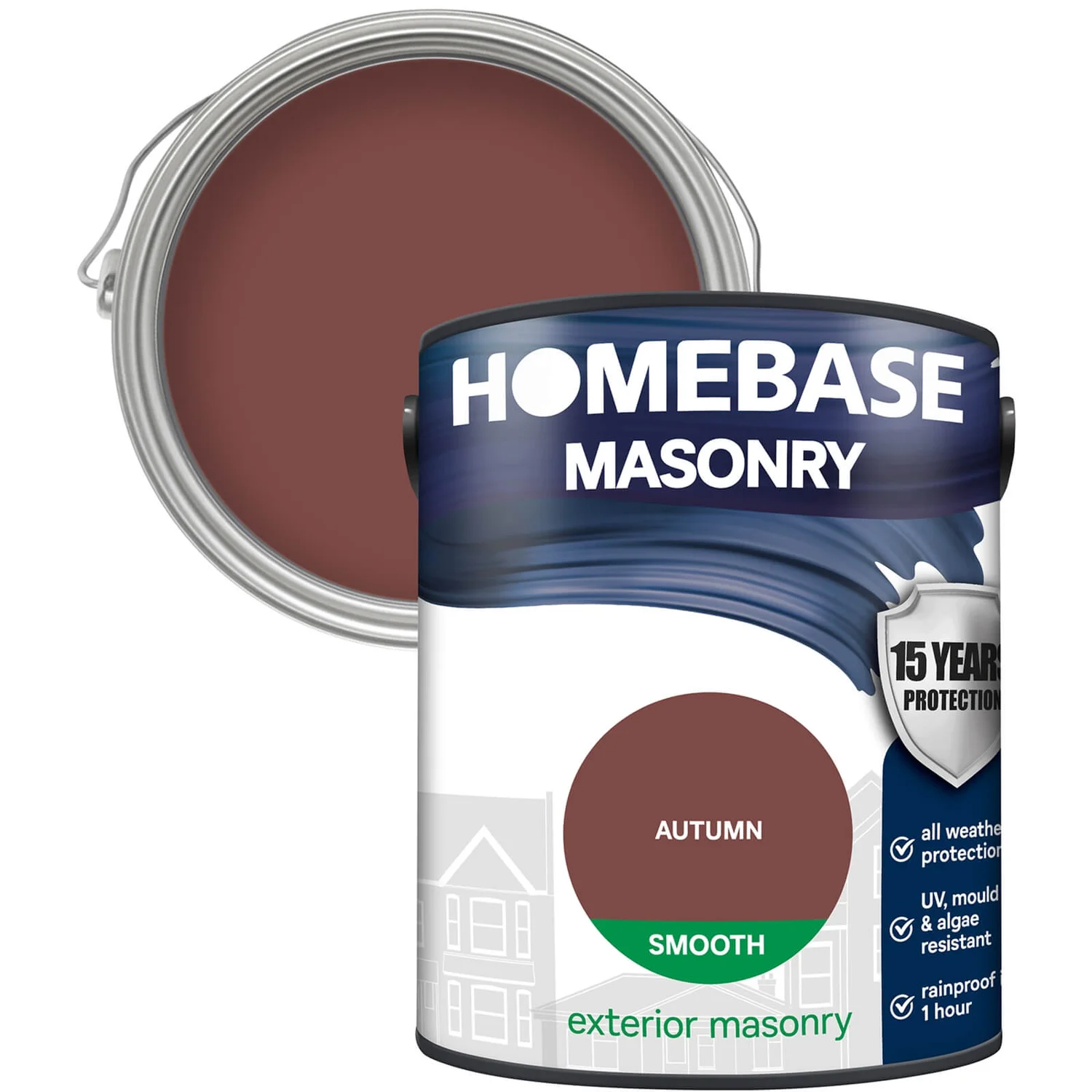 Homebase Smooth Masonry Paint - Autumn 5L 3 Homebase Smooth Masonry Paint - Autumn 5L