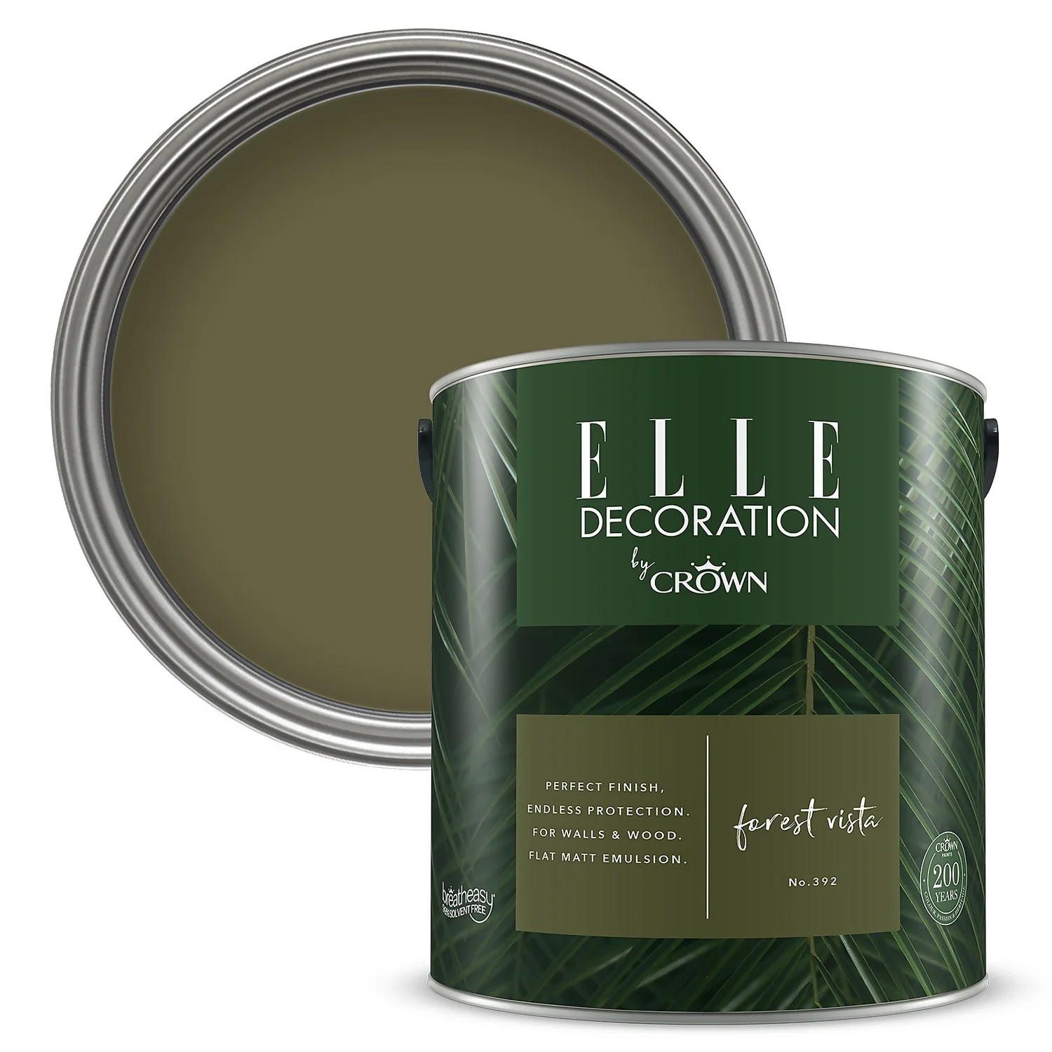 ELLE Decoration By Crown Flat Matt Paint Forest Vista - 2.5L 3 ELLE Decoration By Crown Flat Matt Paint Forest Vista - 2.5L