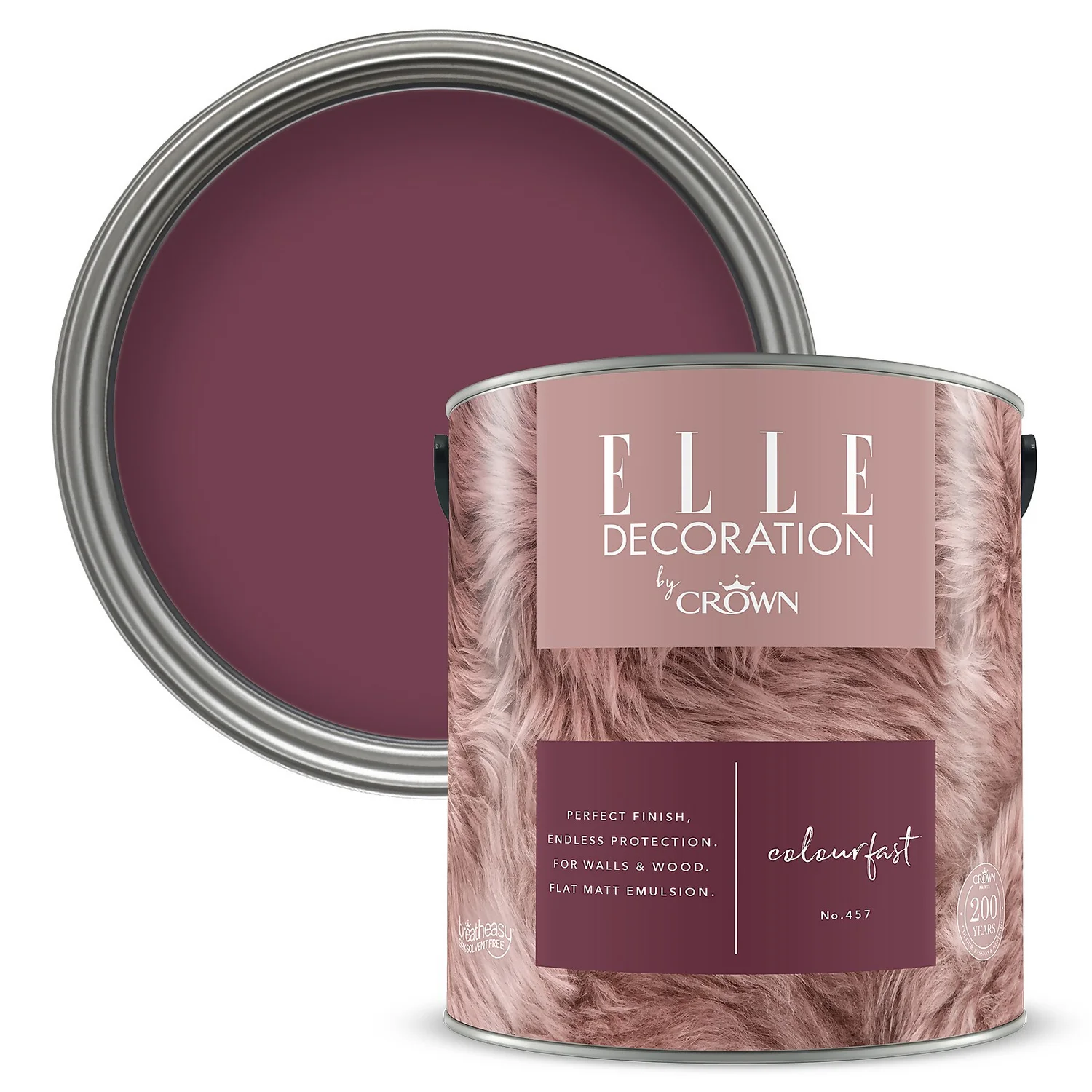 ELLE Decoration By Crown Flat Matt Paint Colourfast - 2.5L 3 ELLE Decoration By Crown Flat Matt Paint Colourfast - 2.5L