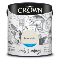 Crown Walls & Ceilings Matt Emulsion Paint Beige White - 2.5L 19 Crown Walls & Ceilings Matt Emulsion Paint Beige White - 2.5L -Laura Paint Shop 12834543 1724969530319428