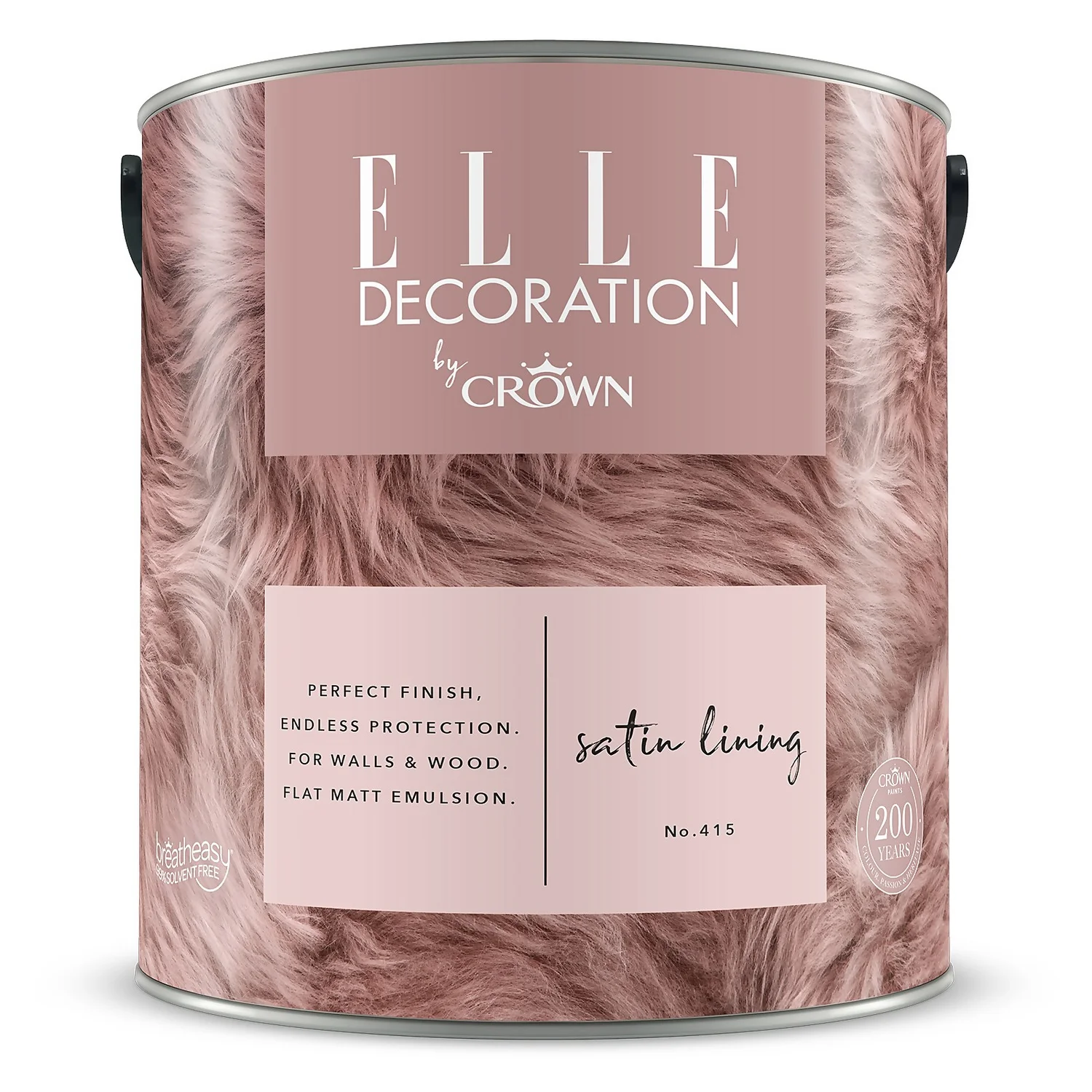 ELLE Decoration By Crown Flat Matt Paint Satin Lining - 2.5L 9 ELLE Decoration By Crown Flat Matt Paint Satin Lining - 2.5L - Image 7