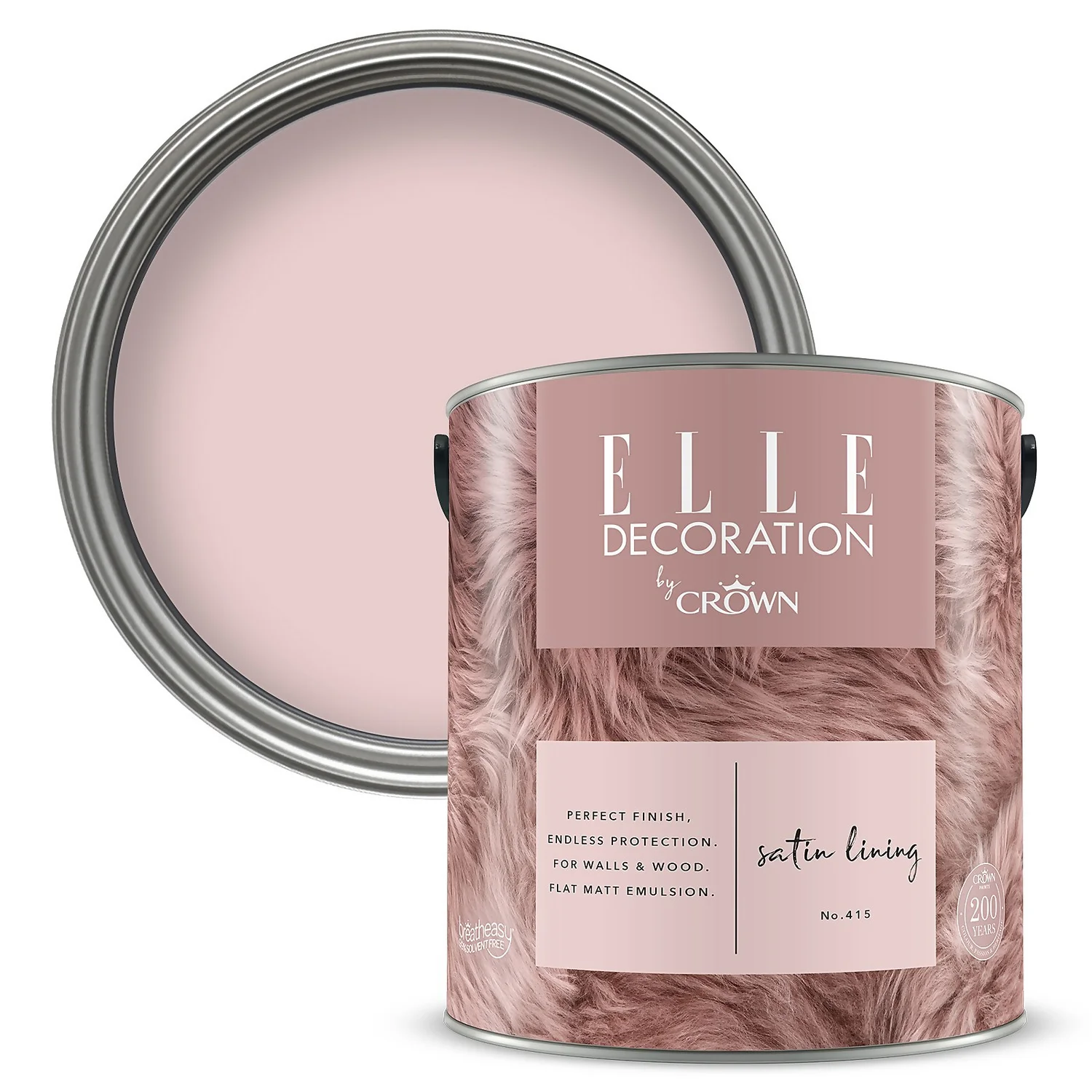ELLE Decoration By Crown Flat Matt Paint Satin Lining - 2.5L 3 ELLE Decoration By Crown Flat Matt Paint Satin Lining - 2.5L