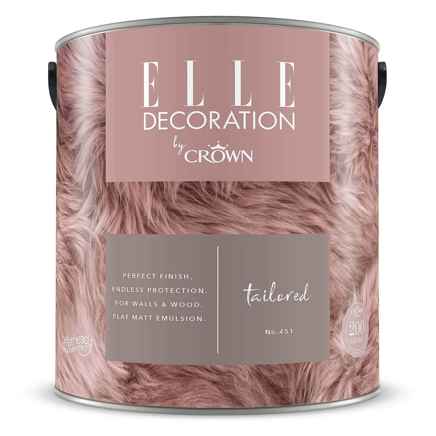ELLE Decoration By Crown Flat Matt Paint Tailored - 2.5L 9 ELLE Decoration By Crown Flat Matt Paint Tailored - 2.5L - Image 7