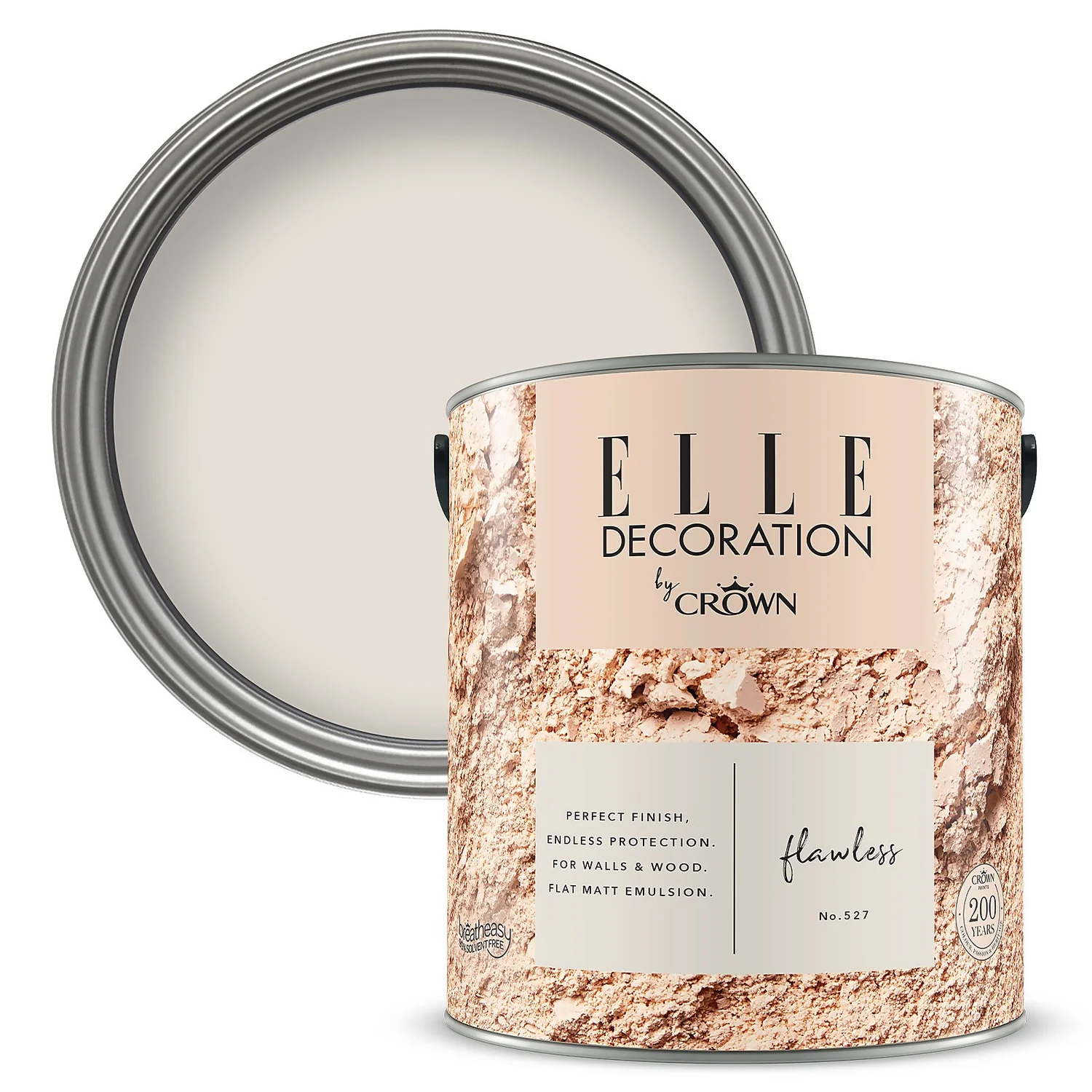 ELLE Decoration By Crown Flat Matt Paint Flawless - 2.5L 3 ELLE Decoration By Crown Flat Matt Paint Flawless - 2.5L
