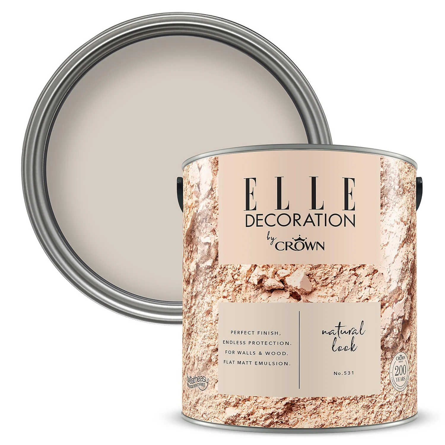ELLE Decoration By Crown Flat Matt Paint Natural Look - 2.5L 3 ELLE Decoration By Crown Flat Matt Paint Natural Look - 2.5L