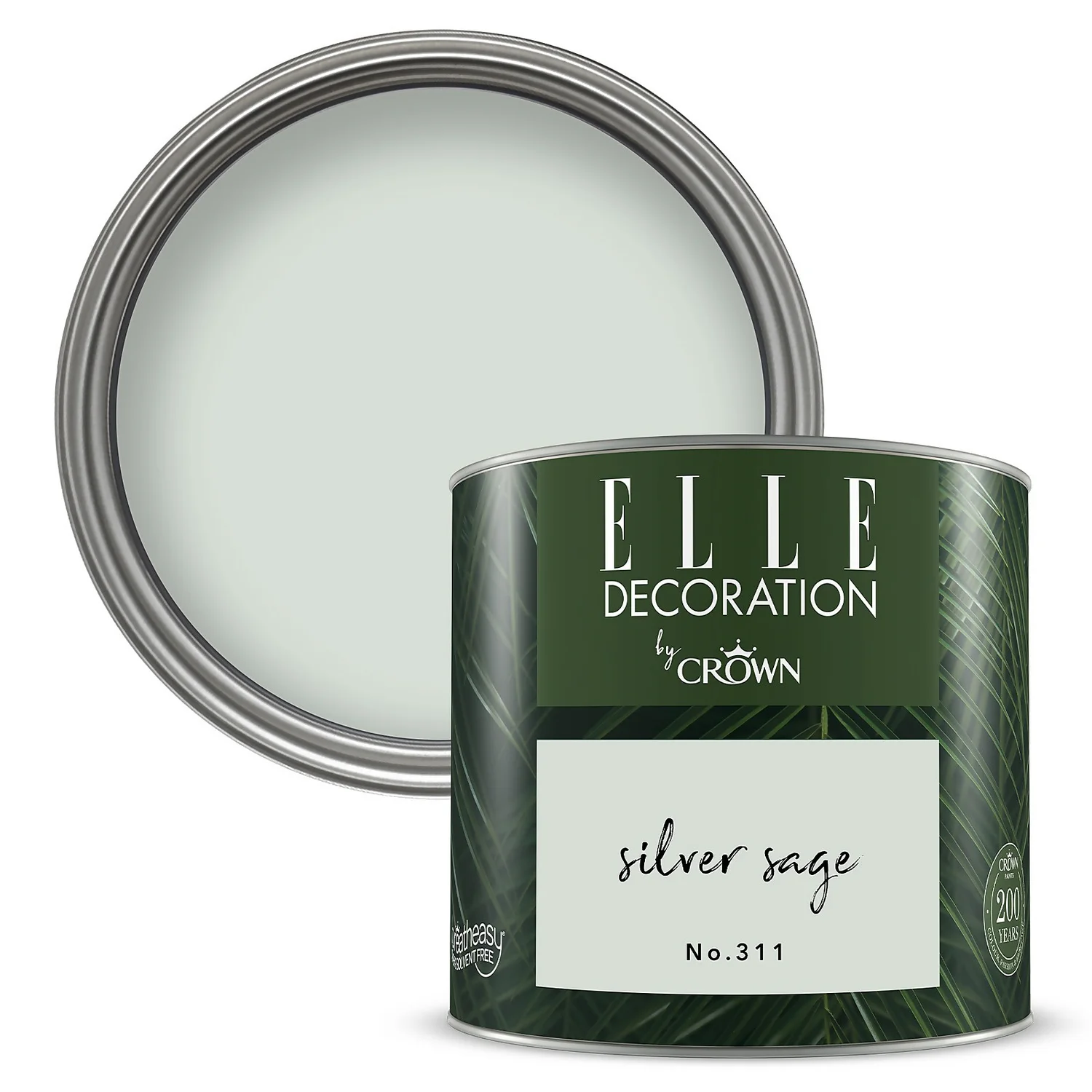 ELLE Decoration By Crown Flat Matt Paint Silver Sage - Tester 125ml 3 ELLE Decoration By Crown Flat Matt Paint Silver Sage - Tester 125ml