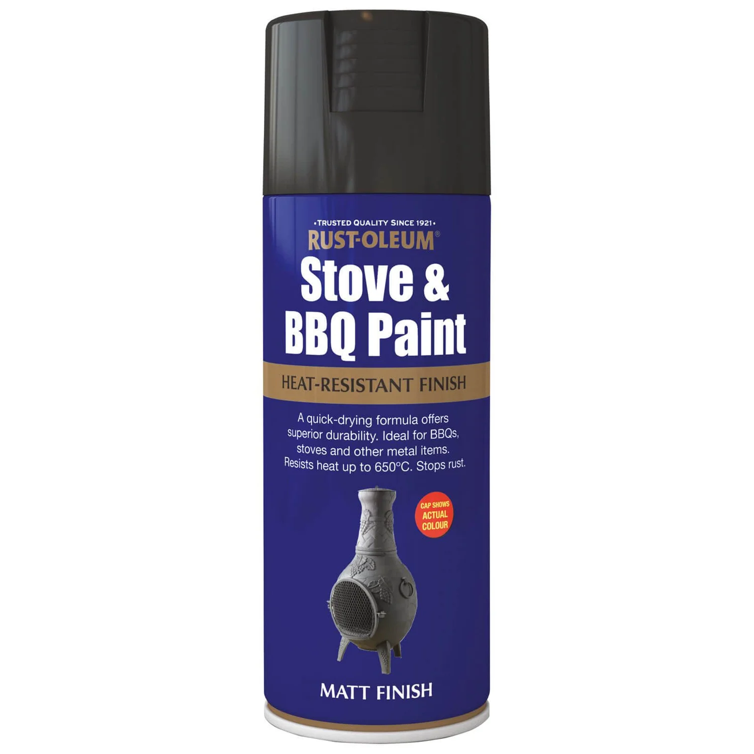 Rust-Oleum Black - Stove And BBQ Spray Paint - 400ml 3 Rust-Oleum Black - Stove And BBQ Spray Paint - 400ml