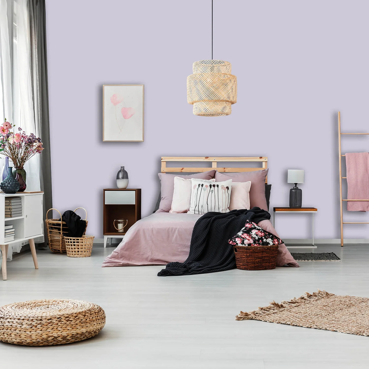 Homebase Matt Emulsion Paint Sweet Lavender - Tester 90ml 5 Homebase Matt Emulsion Paint Sweet Lavender - Tester 90ml - Image 3