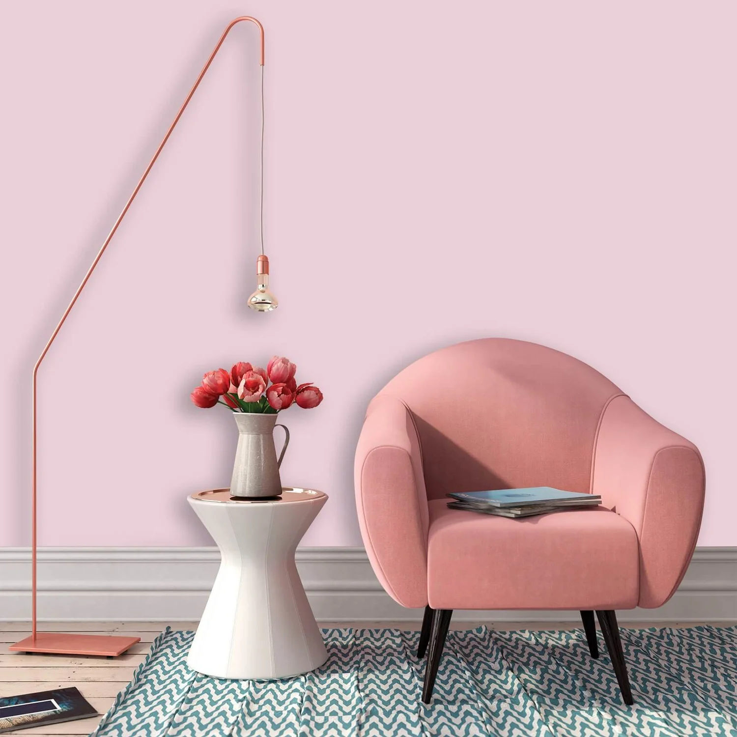 Homebase Matt Emulsion Paint Angel Pink - 2.5L 5 Homebase Matt Emulsion Paint Angel Pink - 2.5L - Image 3