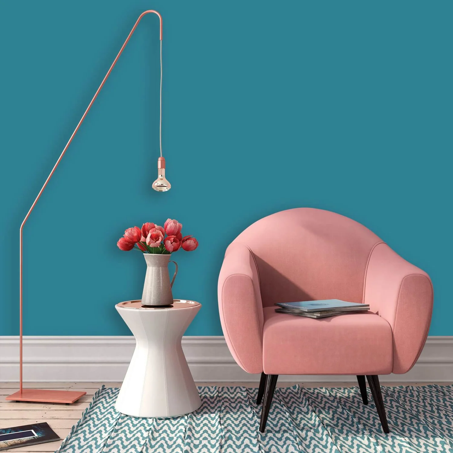 Homebase Matt Emulsion Paint Teal - 2.5L 5 Homebase Matt Emulsion Paint Teal - 2.5L - Image 3