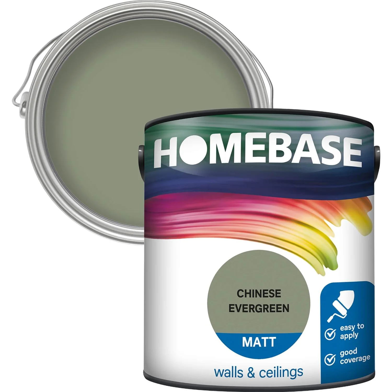 Homebase Matt Emulsion Paint Chinese Evergreen - 2.5L 3 Homebase Matt Emulsion Paint Chinese Evergreen - 2.5L