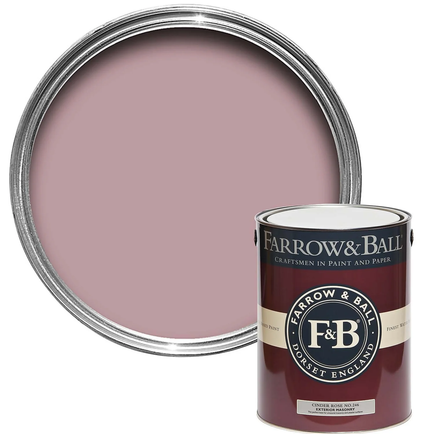 Farrow & Ball Exterior Masonry Paint Cinder Rose - 5L 3 Farrow & Ball Exterior Masonry Paint Cinder Rose - 5L