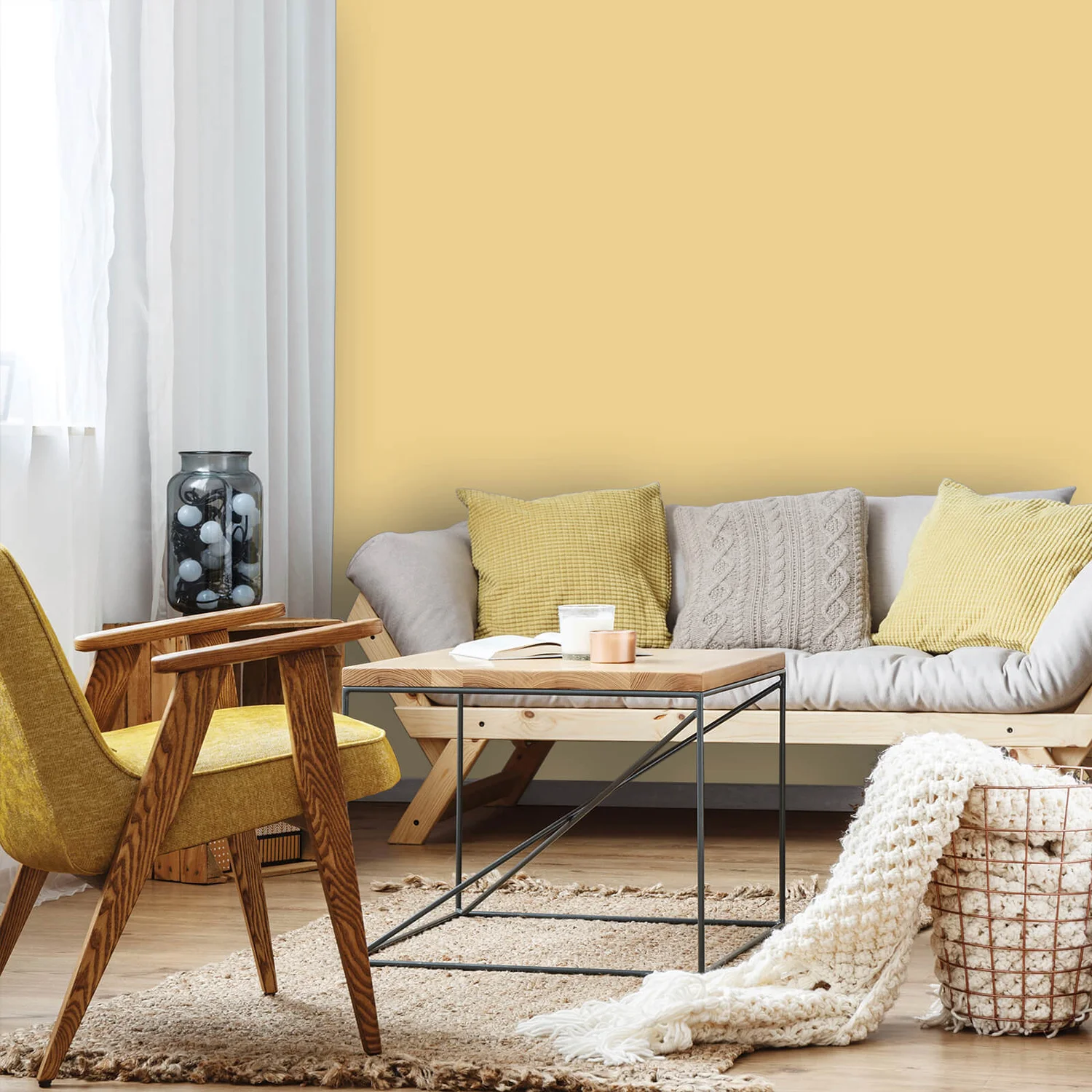 Homebase Silk Emulsion Paint Soft Mustard - 2.5L 6 Homebase Silk Emulsion Paint Soft Mustard - 2.5L - Image 4