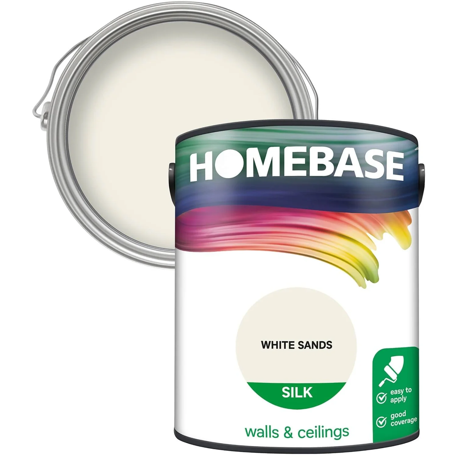 Homebase Silk Emulsion Paint White Sands - 5L 3 Homebase Silk Emulsion Paint White Sands - 5L