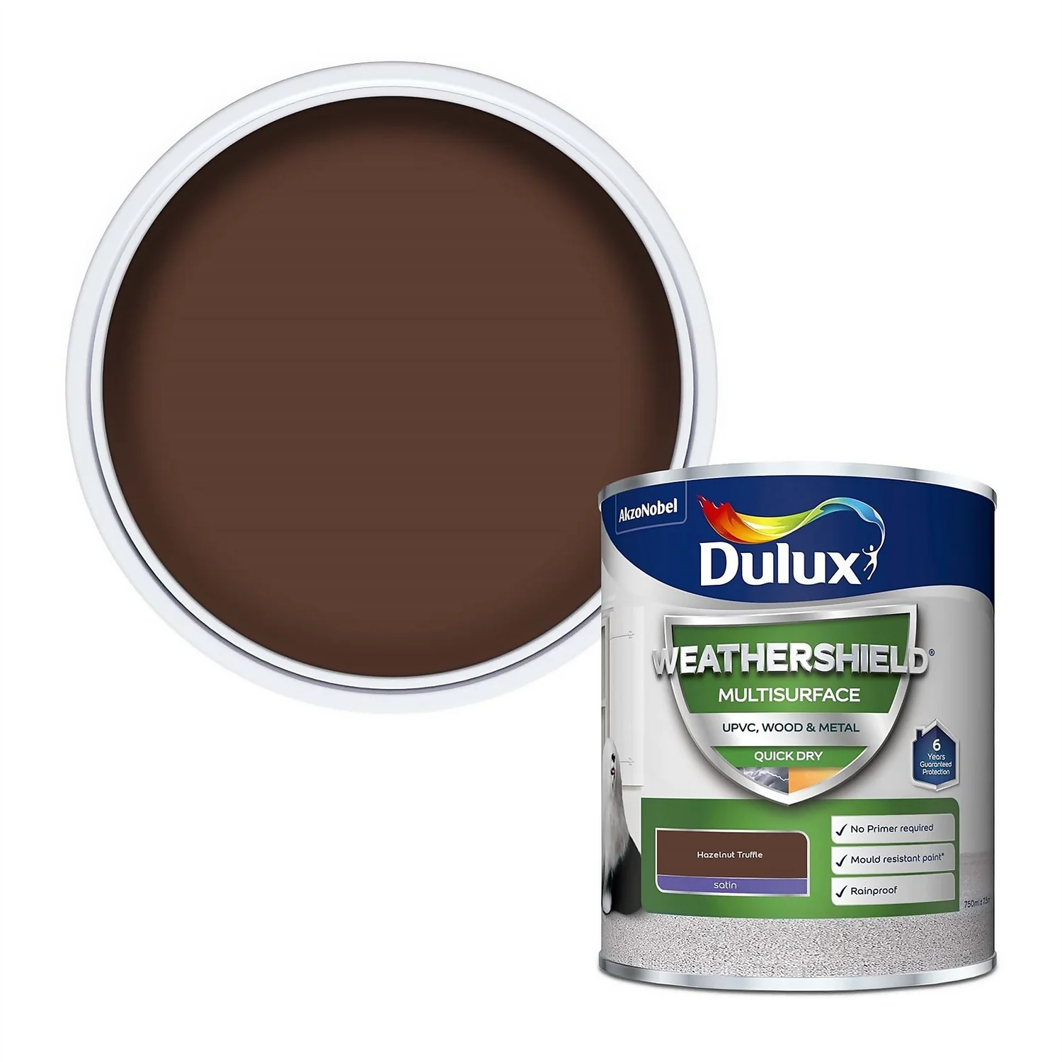 Dulux Weathershield Multi Surface Paint Hazelnut Truffle - 750ml 3 Dulux Weathershield Multi Surface Paint Hazelnut Truffle - 750ml