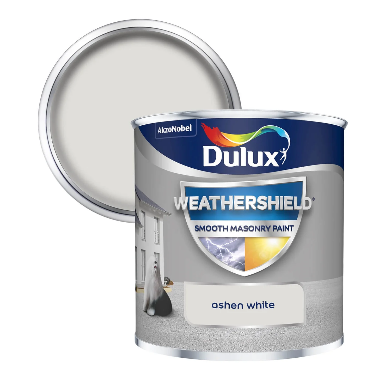 Dulux Weathershield Smooth Masonry Paint Ashen White - Tester 250ml 3 Dulux Weathershield Smooth Masonry Paint Ashen White - Tester 250ml