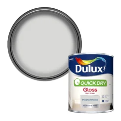 Dulux Quick Dry Gloss Paint Polished Pebble - 750ml