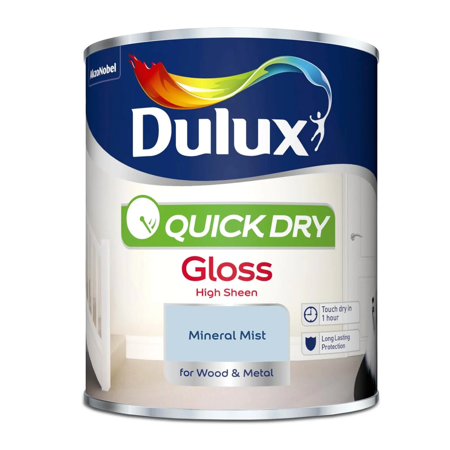 Dulux Quick Dry Gloss Paint Mineral Mist - 750ml 6 Dulux Quick Dry Gloss Paint Mineral Mist - 750ml - Image 4
