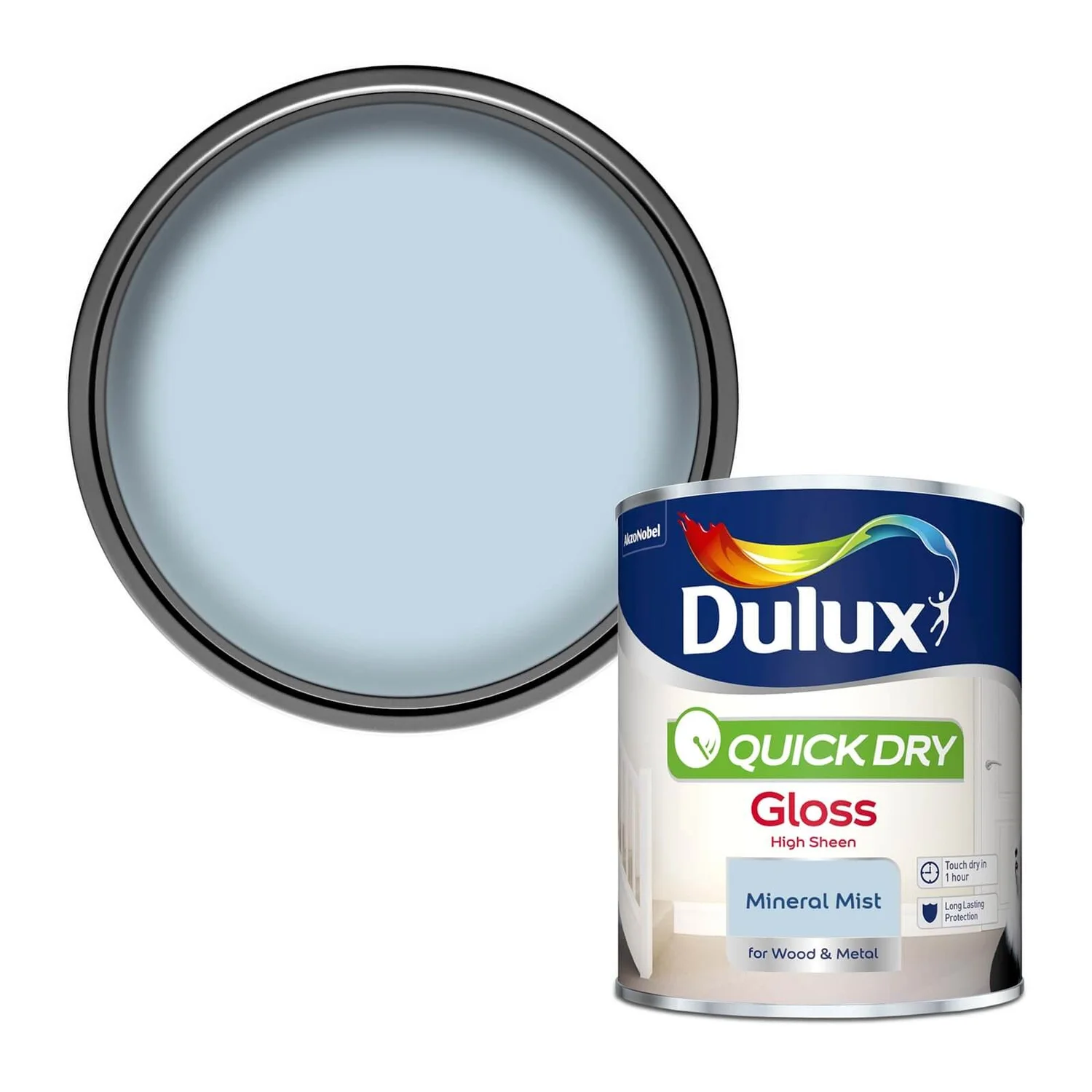Dulux Quick Dry Gloss Paint Mineral Mist - 750ml 3 Dulux Quick Dry Gloss Paint Mineral Mist - 750ml