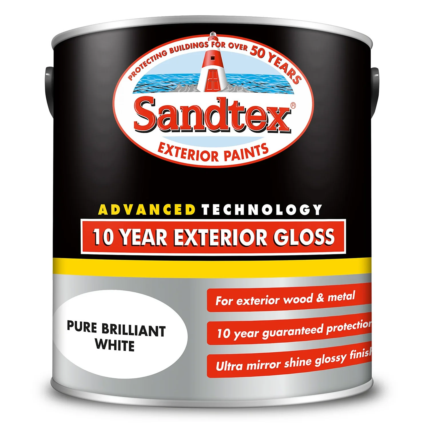 Sandtex® Exterior 10 Year Gloss Paint Pure Brilliant White - 2.5L 9 Sandtex® Exterior 10 Year Gloss Paint Pure Brilliant White - 2.5L - Image 7