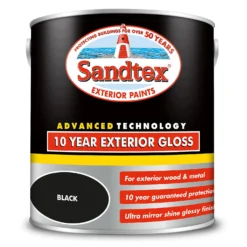 Sandtex® Exterior 10 Year Gloss Paint Charcoal Black - 2.5L 16 Sandtex® Exterior 10 Year Gloss Paint Charcoal Black - 2.5L -Laura Paint Shop 12837857 7834872087680370