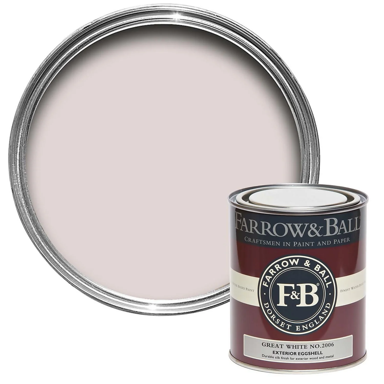 Farrow & Ball Exterior Eggshell Great White - 750ml 3 Farrow & Ball Exterior Eggshell Great White - 750ml