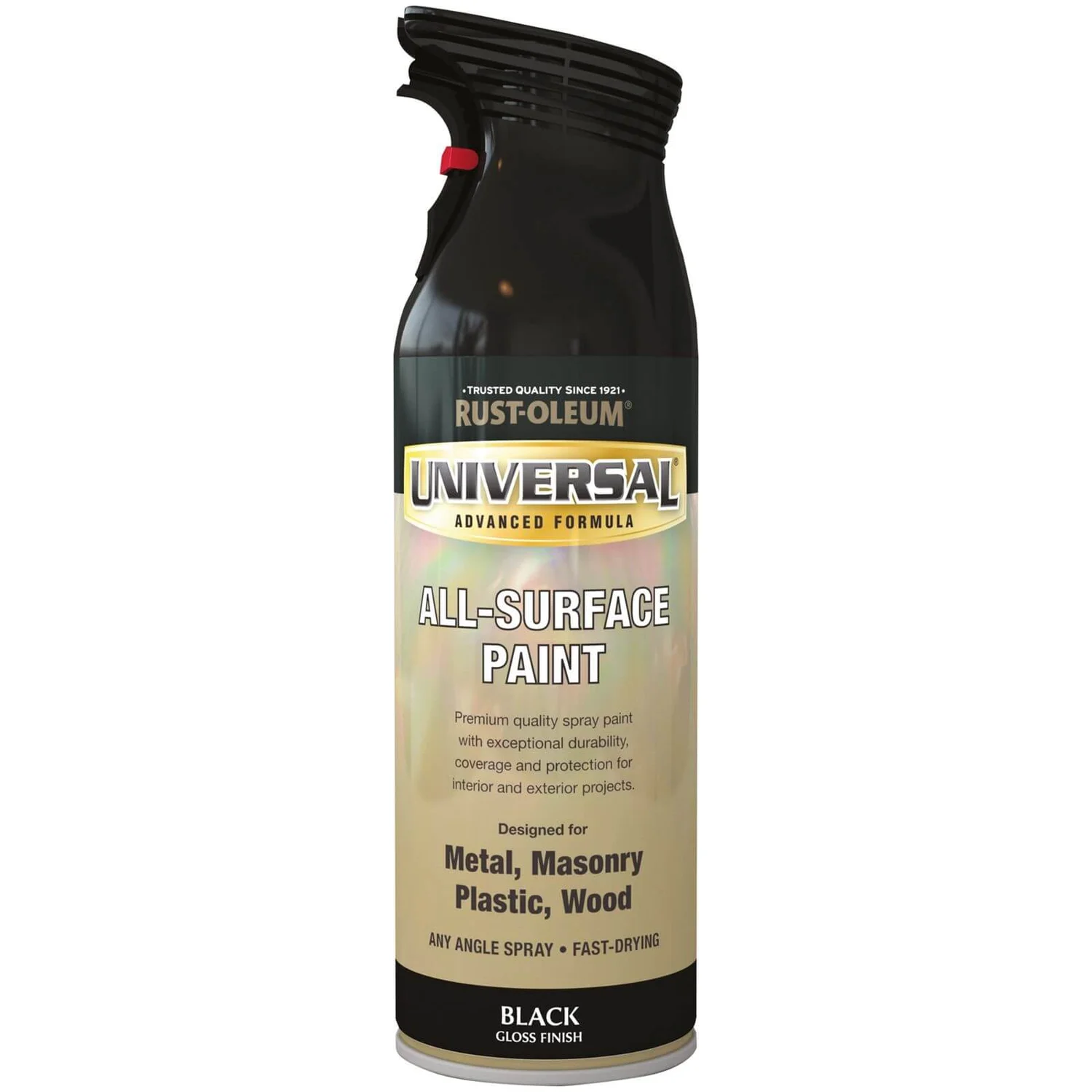 Rust-Oleum Universal Gloss Spray Paint - Black - 400ml 3 Rust-Oleum Universal Gloss Spray Paint - Black - 400ml
