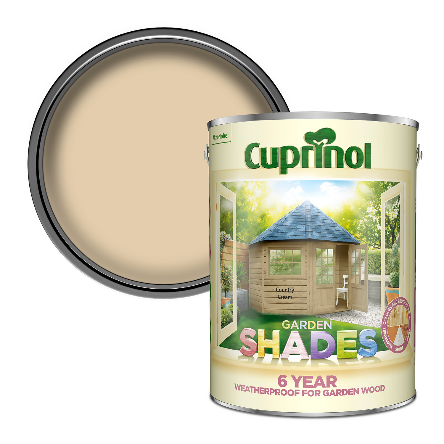 Cuprinol Garden Shades Paint Country Cream - 5L 3 Cuprinol Garden Shades Paint Country Cream - 5L