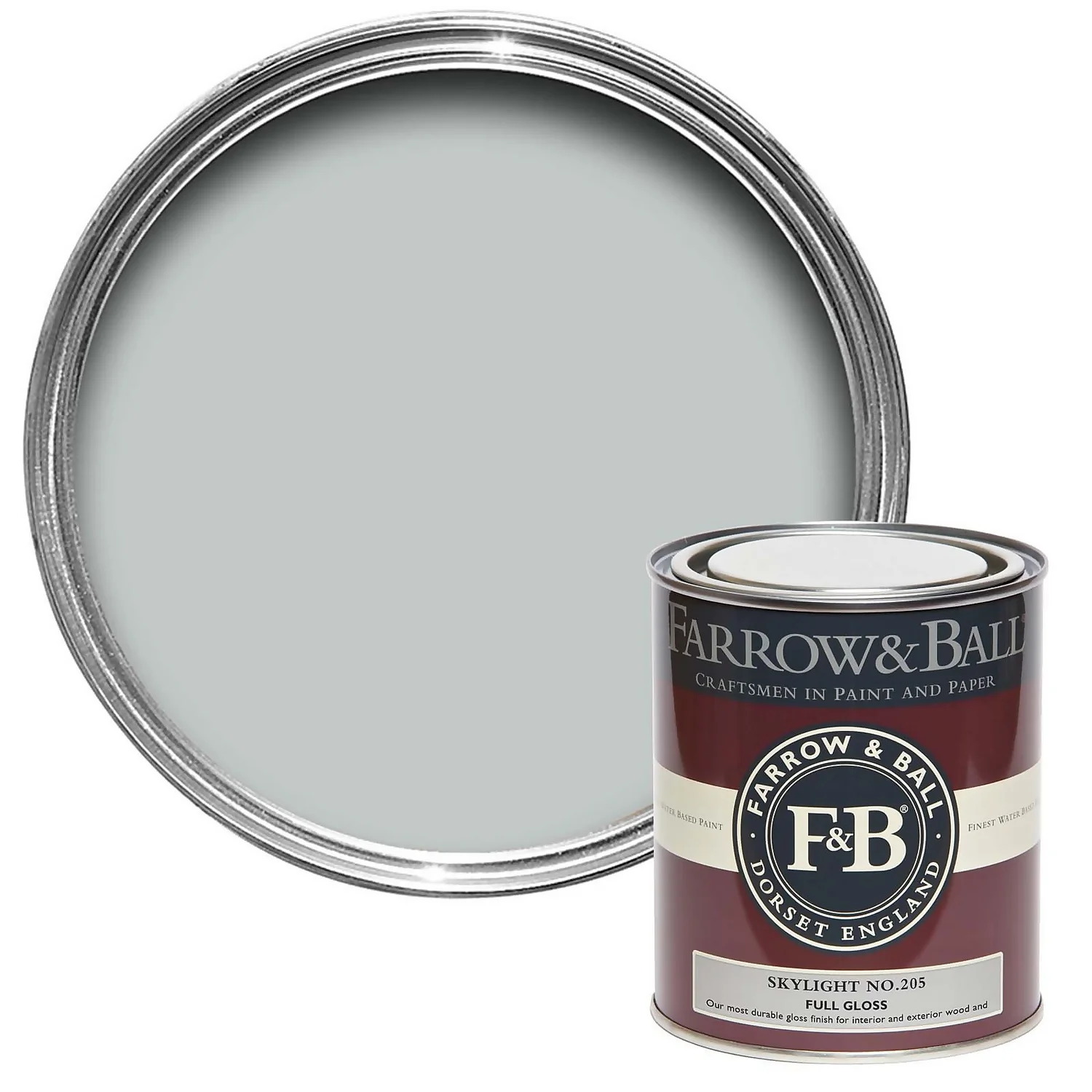 Farrow & Ball Full Gloss Paint Skylight - 750ml 3 Farrow & Ball Full Gloss Paint Skylight - 750ml