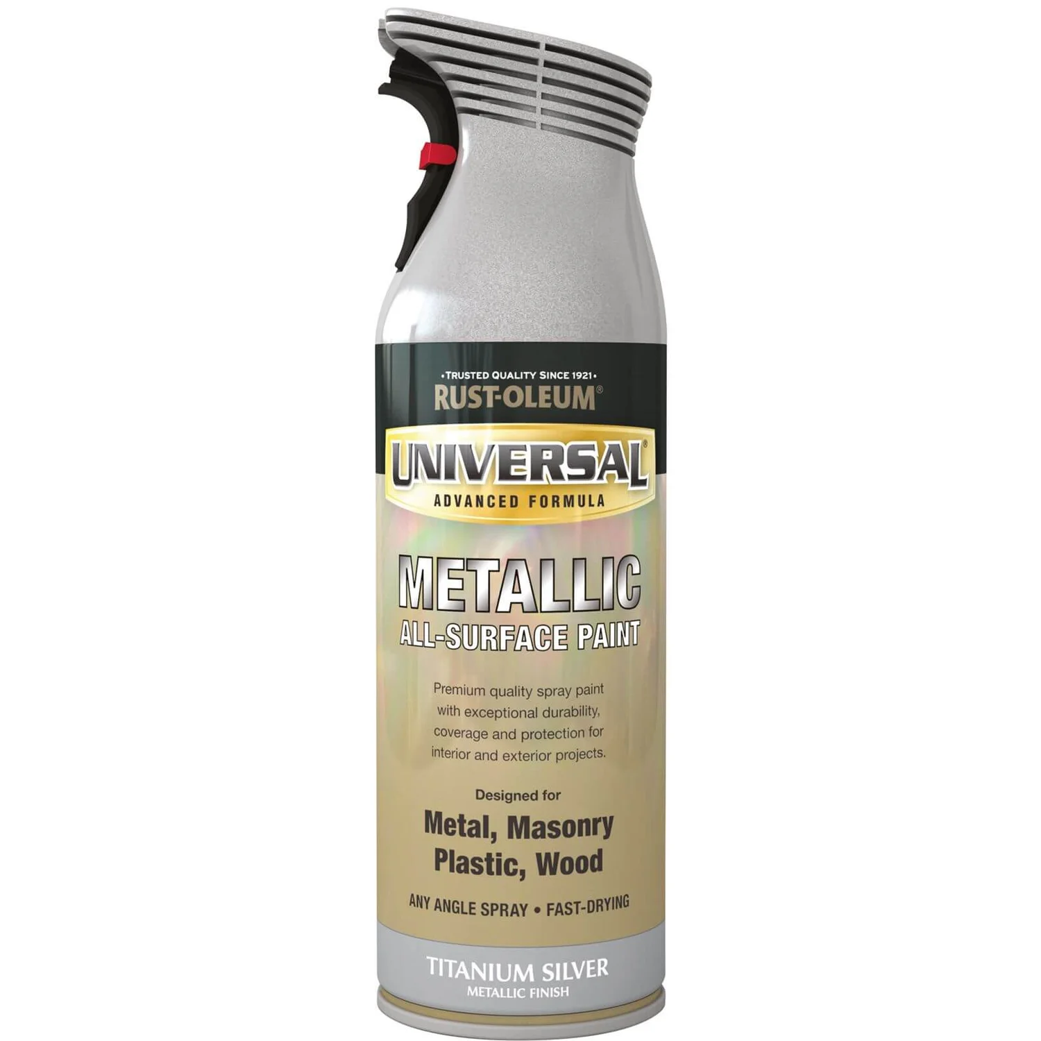 Rust-Oleum Titanium Silver - Universal Metallic Spray Paint - 400ml 3 Rust-Oleum Titanium Silver - Universal Metallic Spray Paint - 400ml