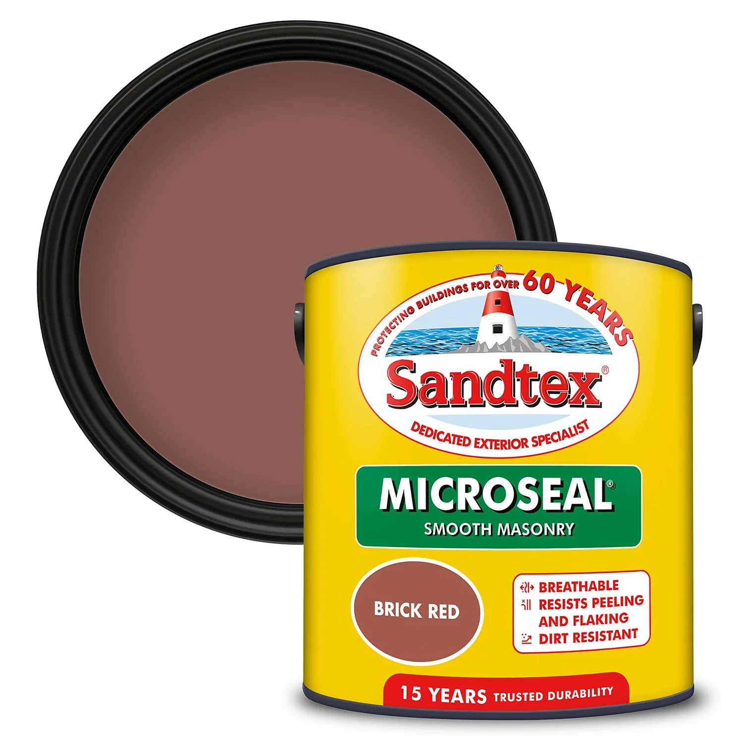 Sandtex® Ultra Smooth Masonry Paint Brick Red - 2.5L 3 Sandtex® Ultra Smooth Masonry Paint Brick Red - 2.5L