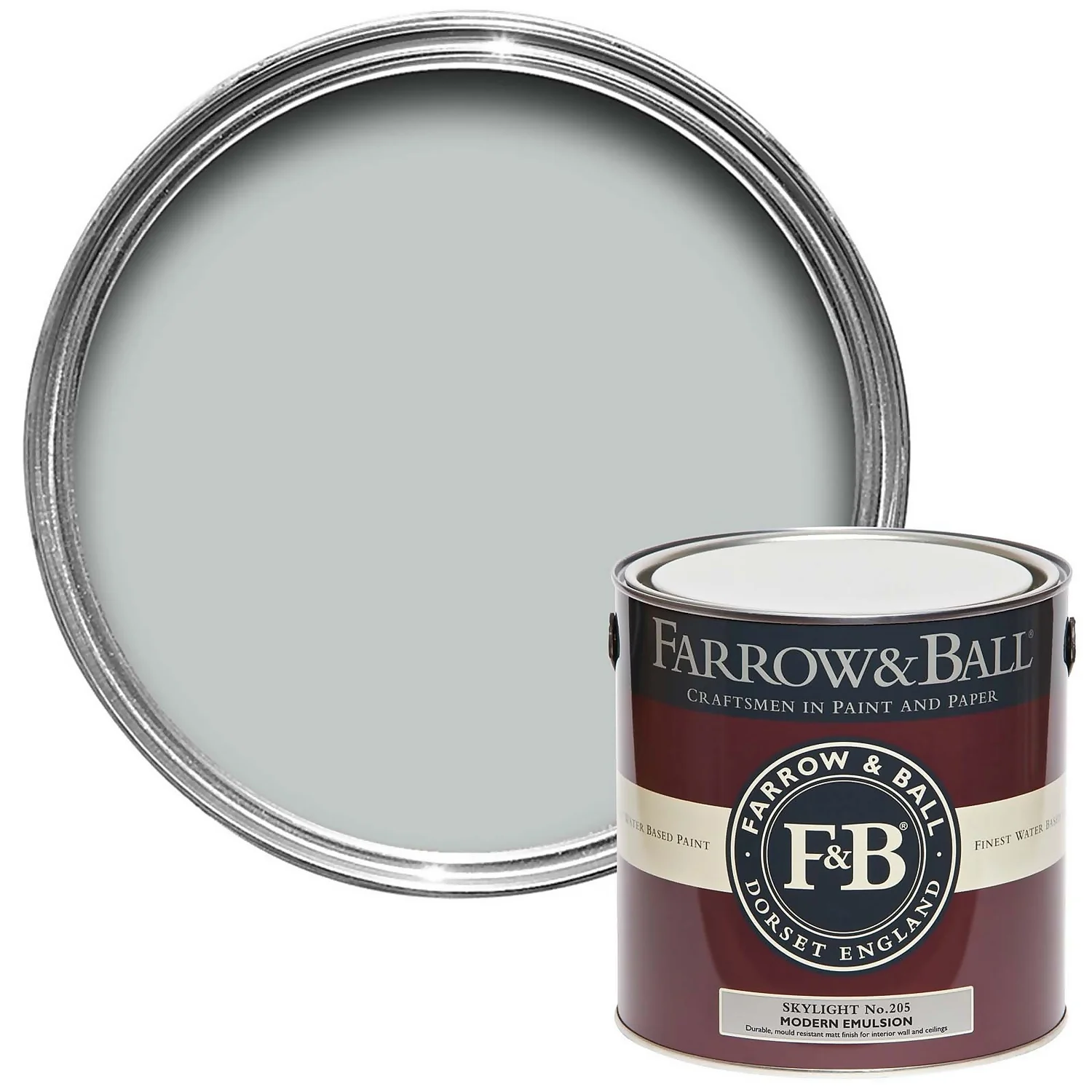 Farrow & Ball Modern Matt Emulsion Paint Skylight - 2.5L 3 Farrow & Ball Modern Matt Emulsion Paint Skylight - 2.5L