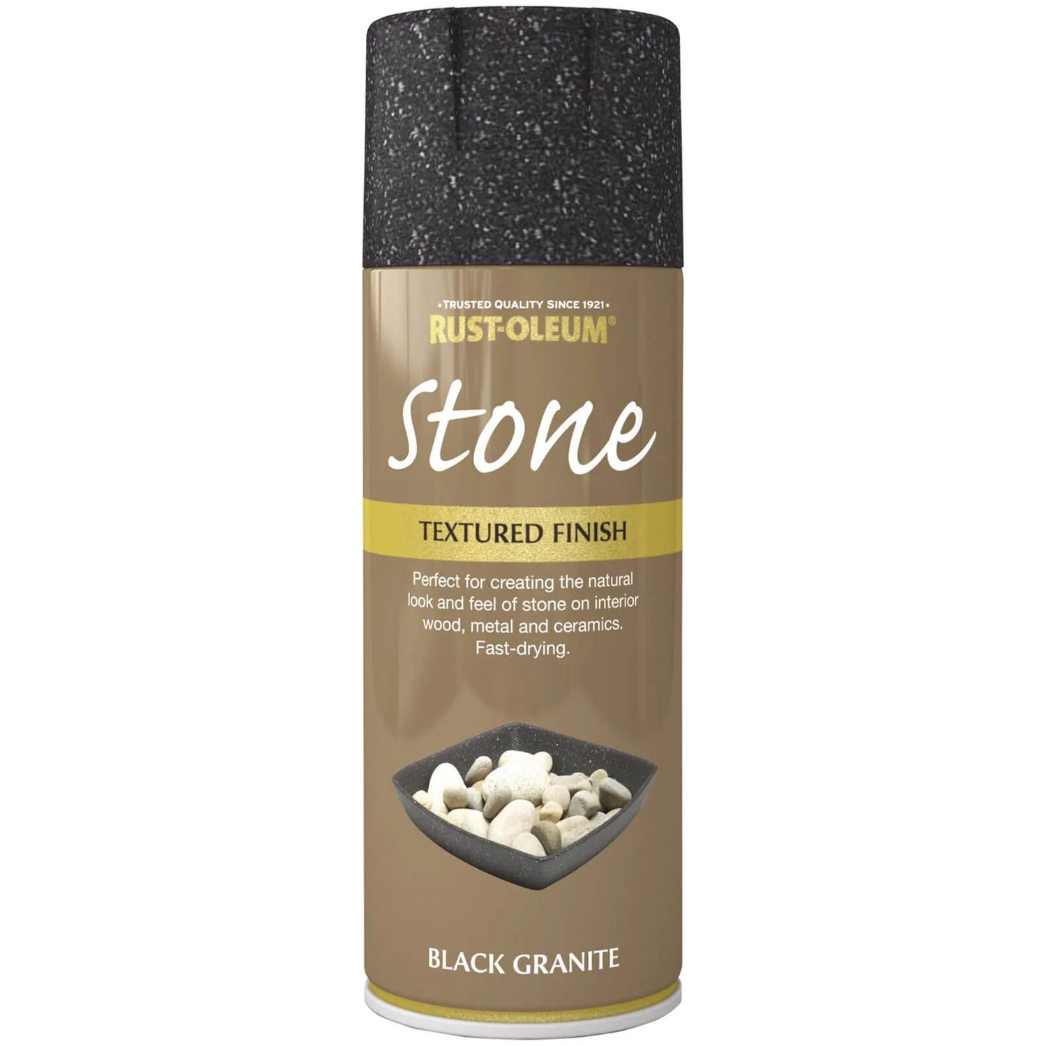 Rust-Oleum Stone Spray Paint - Black Granite - 400ml 3 Rust-Oleum Stone Spray Paint - Black Granite - 400ml