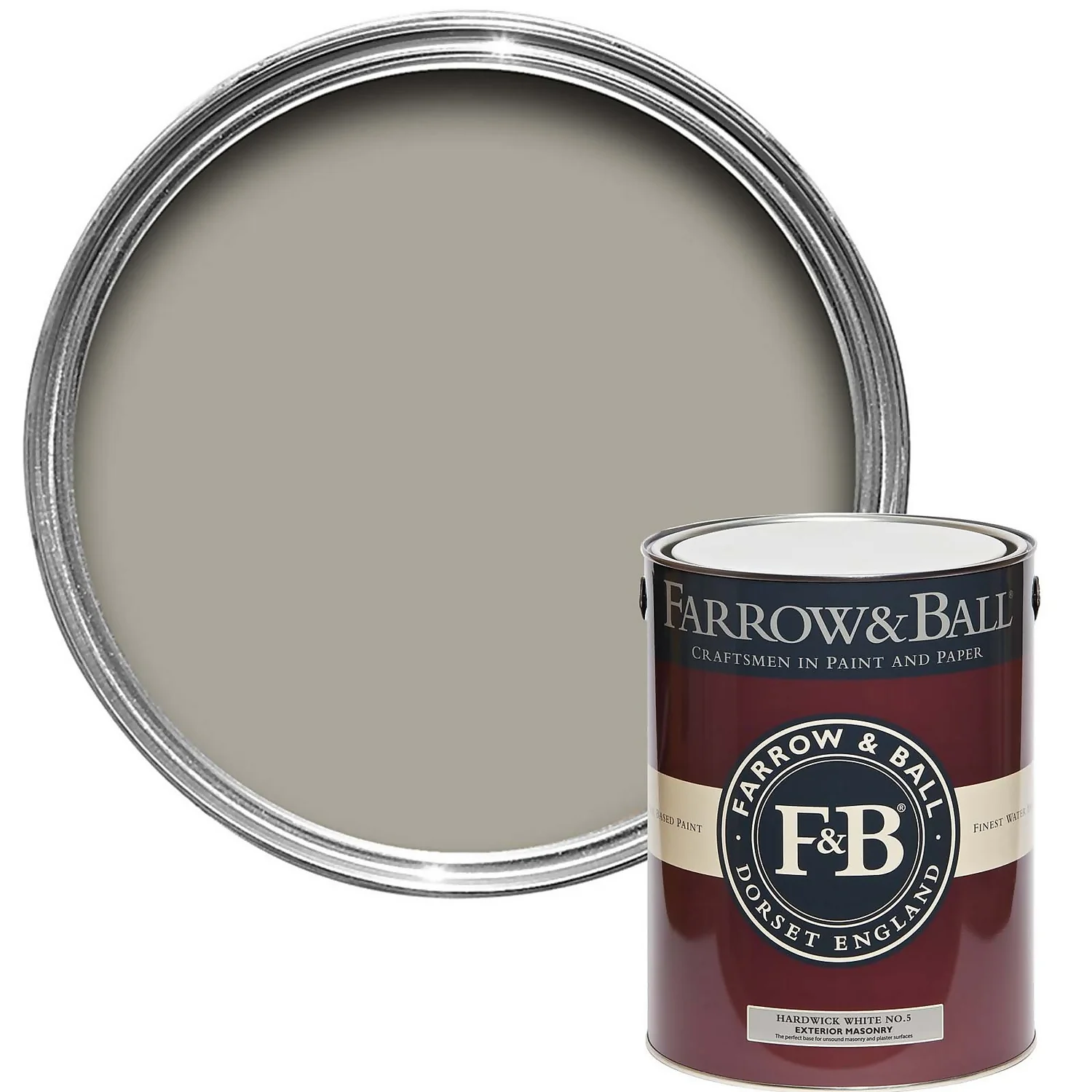 Farrow & Ball Exterior Masonry Paint Hardwick White - 5L 3 Farrow & Ball Exterior Masonry Paint Hardwick White - 5L
