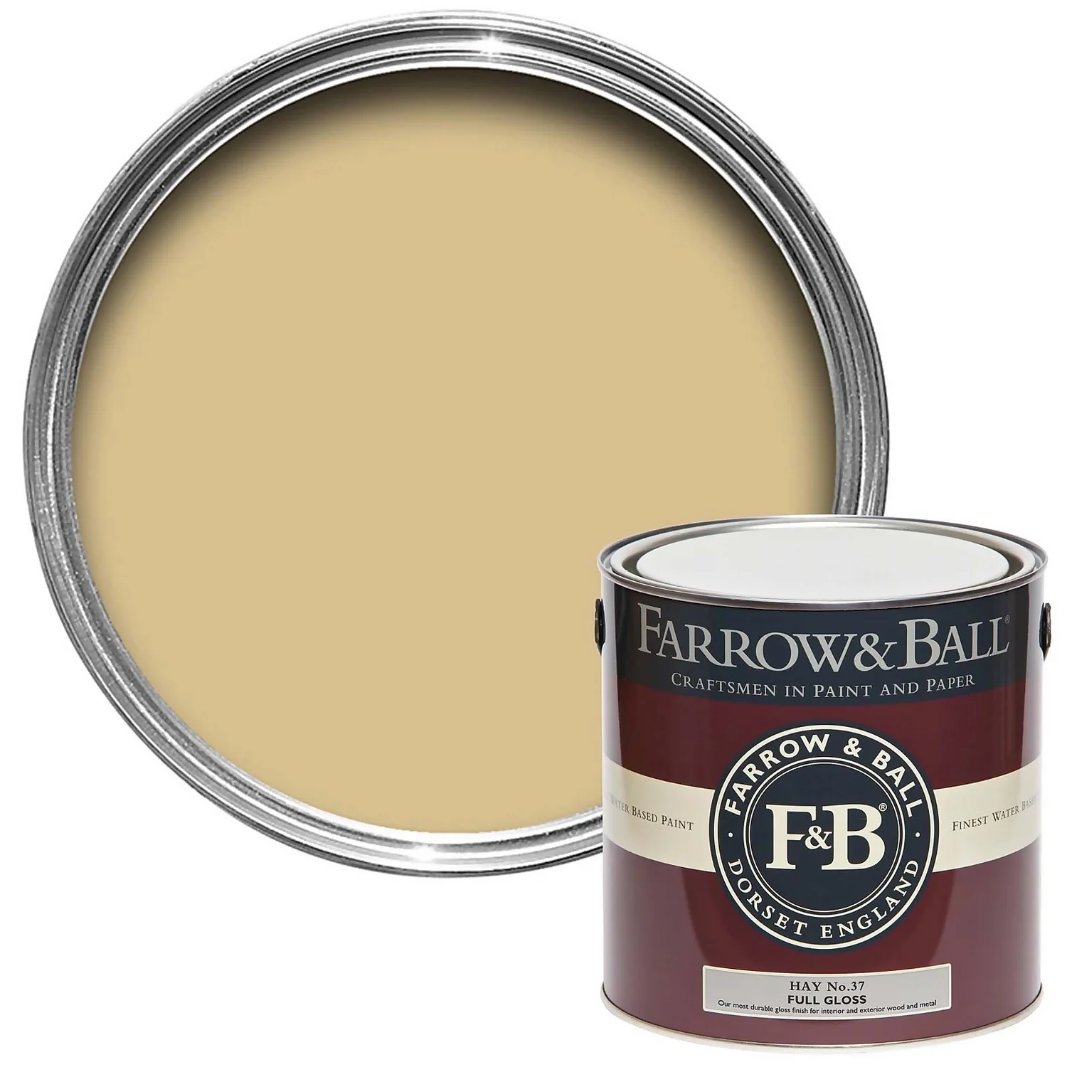 Farrow & Ball Full Gloss Hay - 2.5L 3 Farrow & Ball Full Gloss Hay - 2.5L