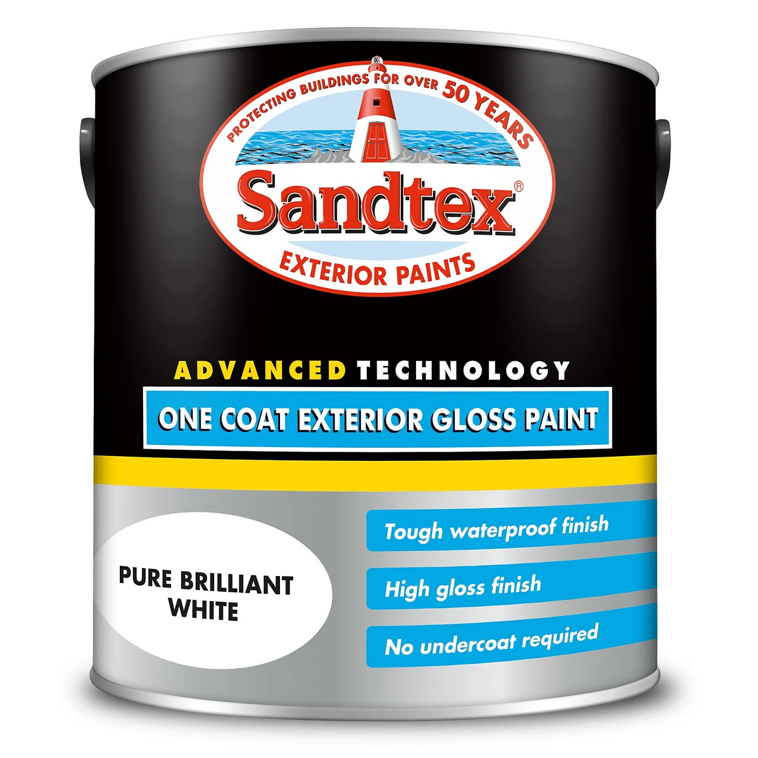 Sandtex® Exterior One Coat Gloss Paint Pure Brilliant White - 2.5L 8 Sandtex® Exterior One Coat Gloss Paint Pure Brilliant White - 2.5L - Image 7