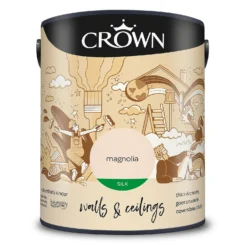 Crown Walls & Ceilings Silk Emulsion Paint Magnolia - 5L 19 Crown Walls & Ceilings Silk Emulsion Paint Magnolia - 5L -Laura Paint Shop 12841941 1904966161651753