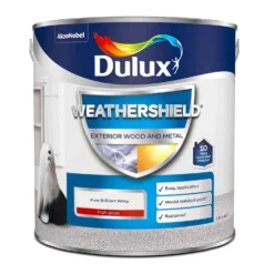 Dulux Weathershield Exterior Gloss Paint Pure Brilliant White - 2.5L 11 Dulux Weathershield Exterior Gloss Paint Pure Brilliant White - 2.5L -Laura Paint Shop 12842014 4594832977652052
