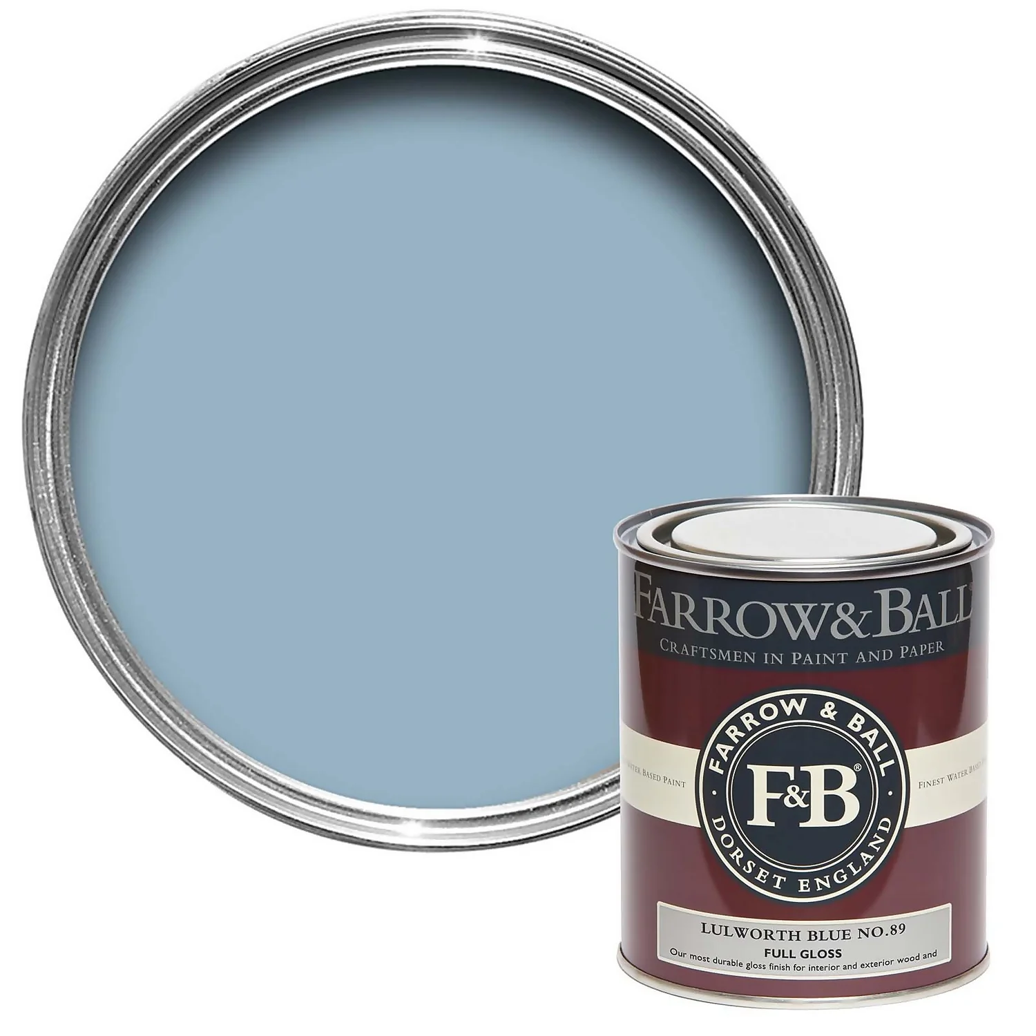 Farrow & Ball Full Gloss Lulworth Blue - 750ml 3 Farrow & Ball Full Gloss Lulworth Blue - 750ml