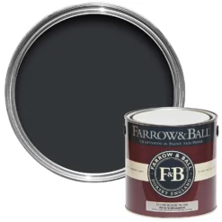 Farrow & Ball Estate Matt Emulsion Paint Pitch Black - 2.5L
