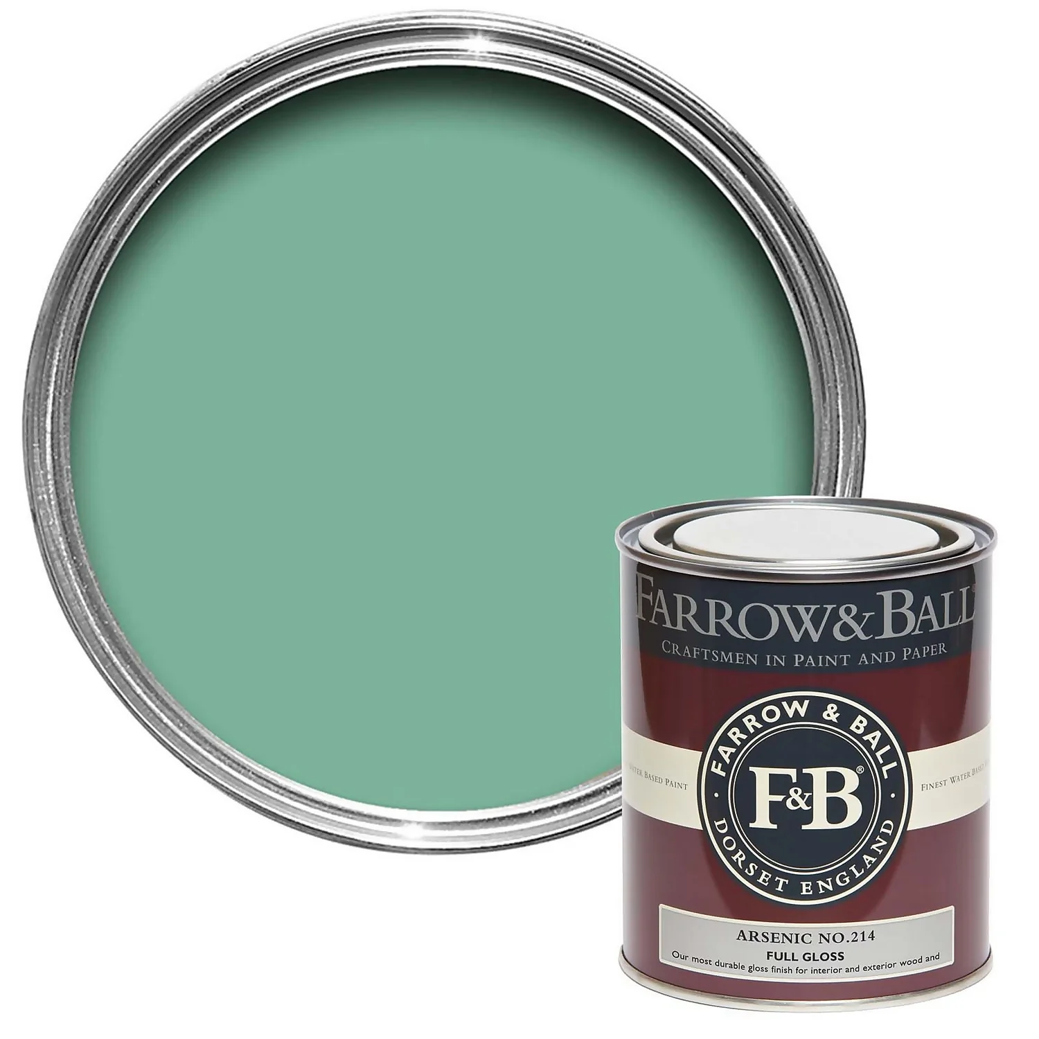 Farrow & Ball Full Gloss Arsenic - 750ml 3 Farrow & Ball Full Gloss Arsenic - 750ml
