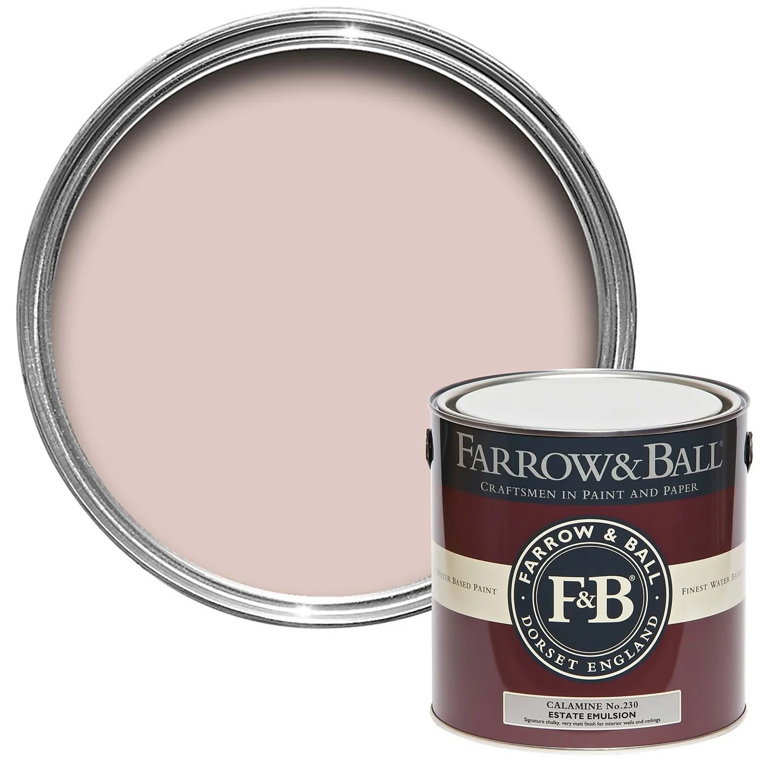 Farrow & Ball Estate Matt Emulsion Paint Calamine - 2.5L 2 Farrow & Ball Estate Matt Emulsion Paint Calamine - 2.5L