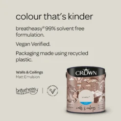 Crown Walls & Ceilings Matt Emulsion Paint Snowfall - 2.5L 15 Crown Walls & Ceilings Matt Emulsion Paint Snowfall - 2.5L -Laura Paint Shop 12842423 6704969529321568