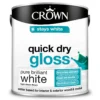 Crown Quick Drying Gloss Paint Pure Brilliant White - 2.5L 1 Crown Quick Drying Gloss Paint Pure Brilliant White - 2.5L -Laura Paint Shop 12843207 4374933184913948
