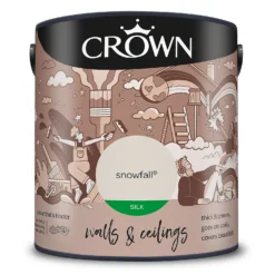 Crown Walls & Ceilings Silk Emulsion Paint Snowfall - 2.5L 19 Crown Walls & Ceilings Silk Emulsion Paint Snowfall - 2.5L -Laura Paint Shop 12843368 1794966165974165